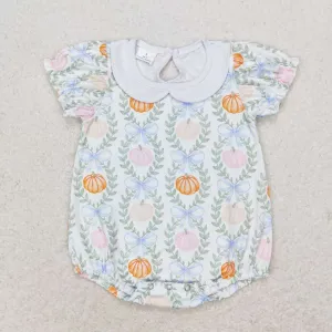 SR1827  baby girl clothes pumpkin bow toddler girl summer bubble