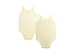St. Patrick Organic Spaghetti Romper - Natural / Polka Natural