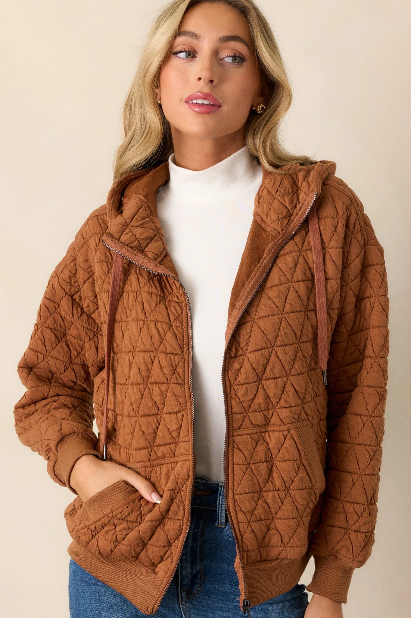 Stormy Skies Copper Quilted Jacket