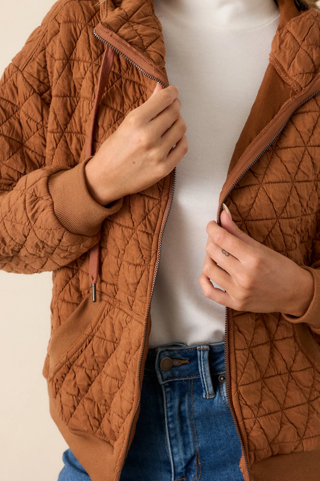 Stormy Skies Copper Quilted Jacket