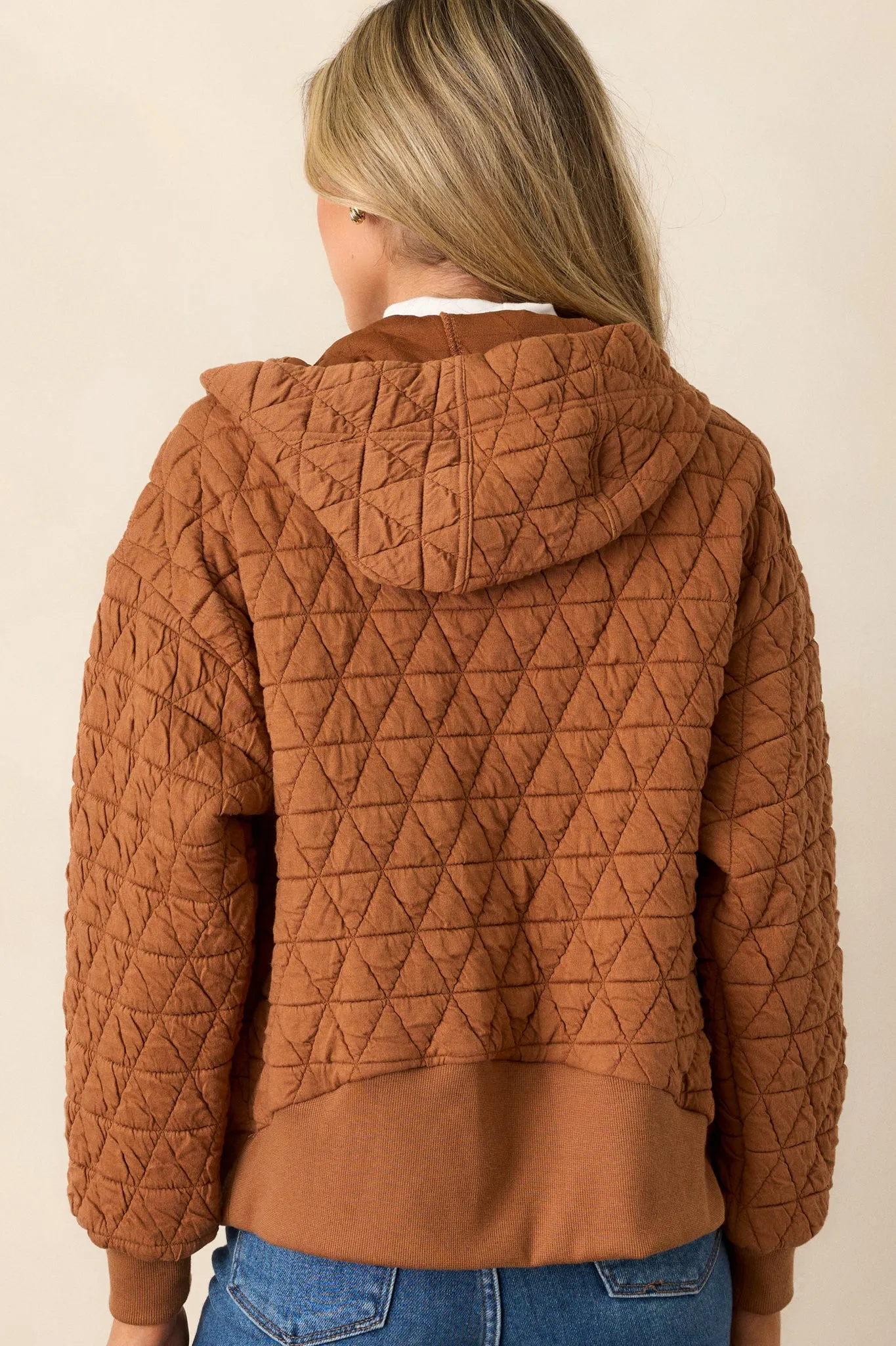 Stormy Skies Copper Quilted Jacket