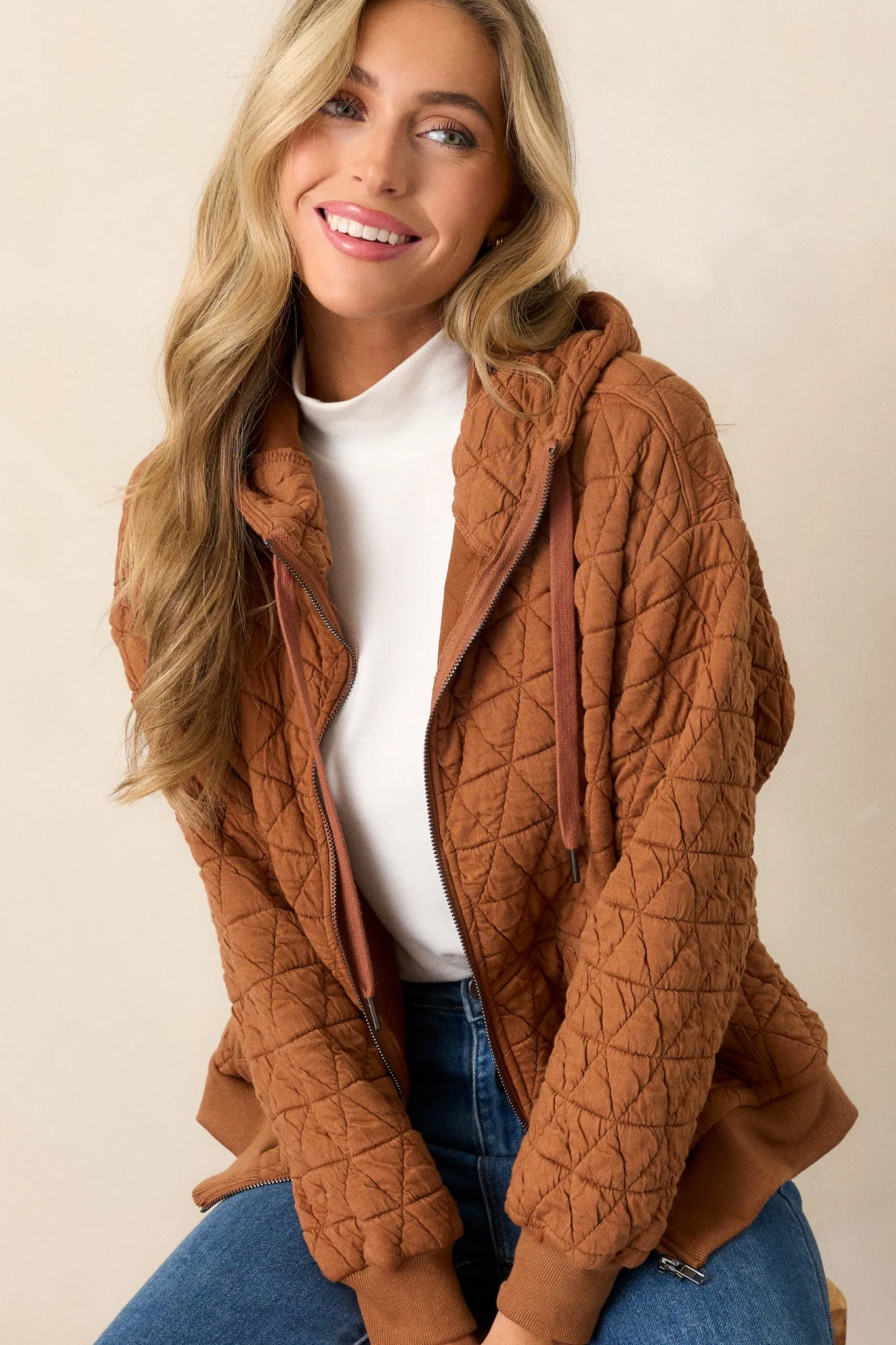 Stormy Skies Copper Quilted Jacket