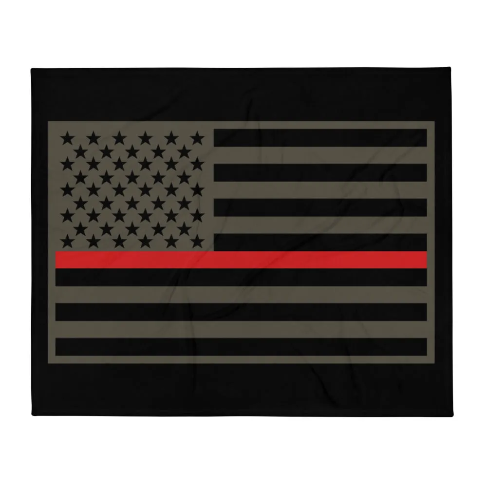 Thin Red Line - Throw Blanket