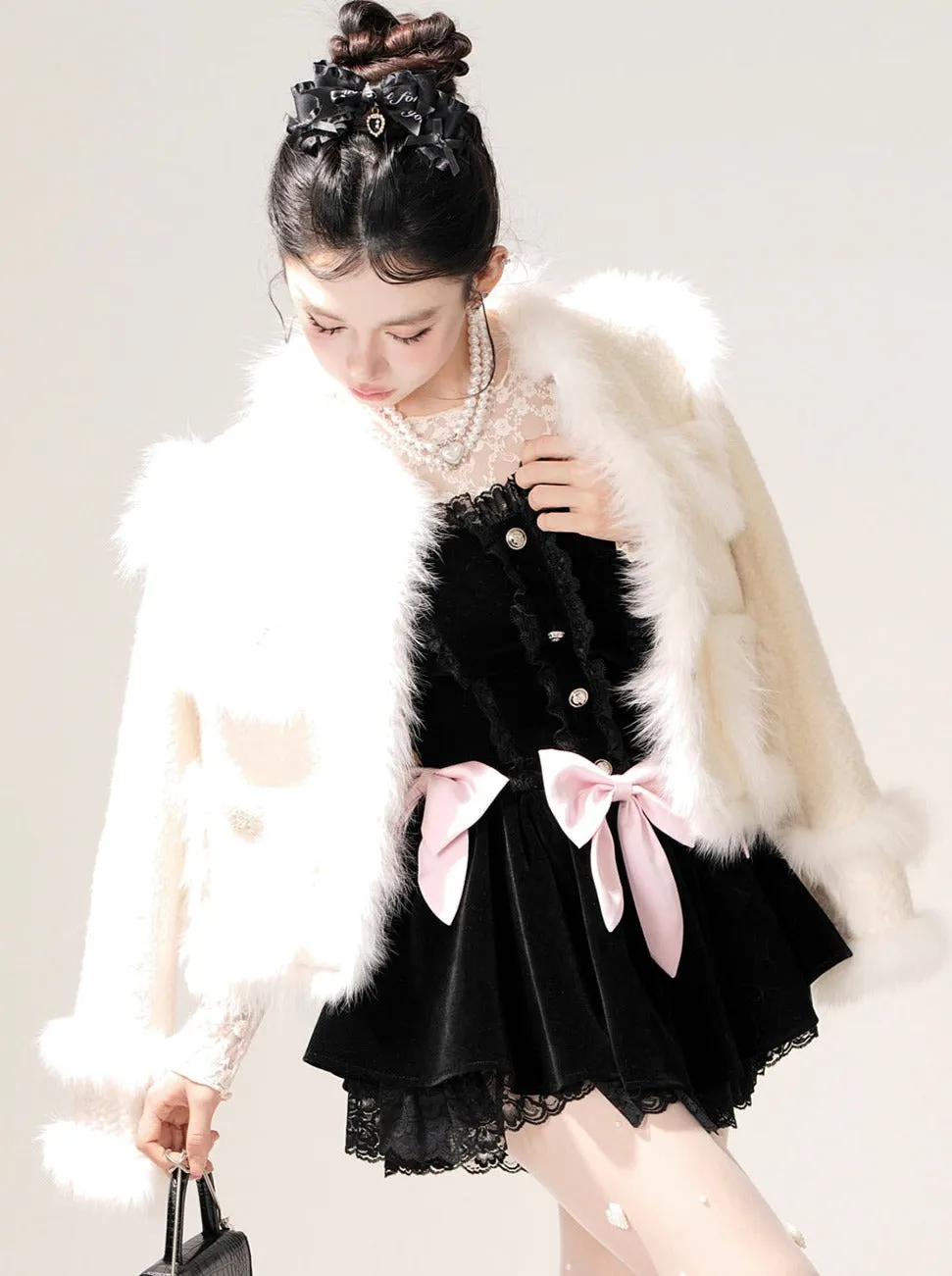 Tweed Fox Tea Apricot Jacket Fur Sweet Snow