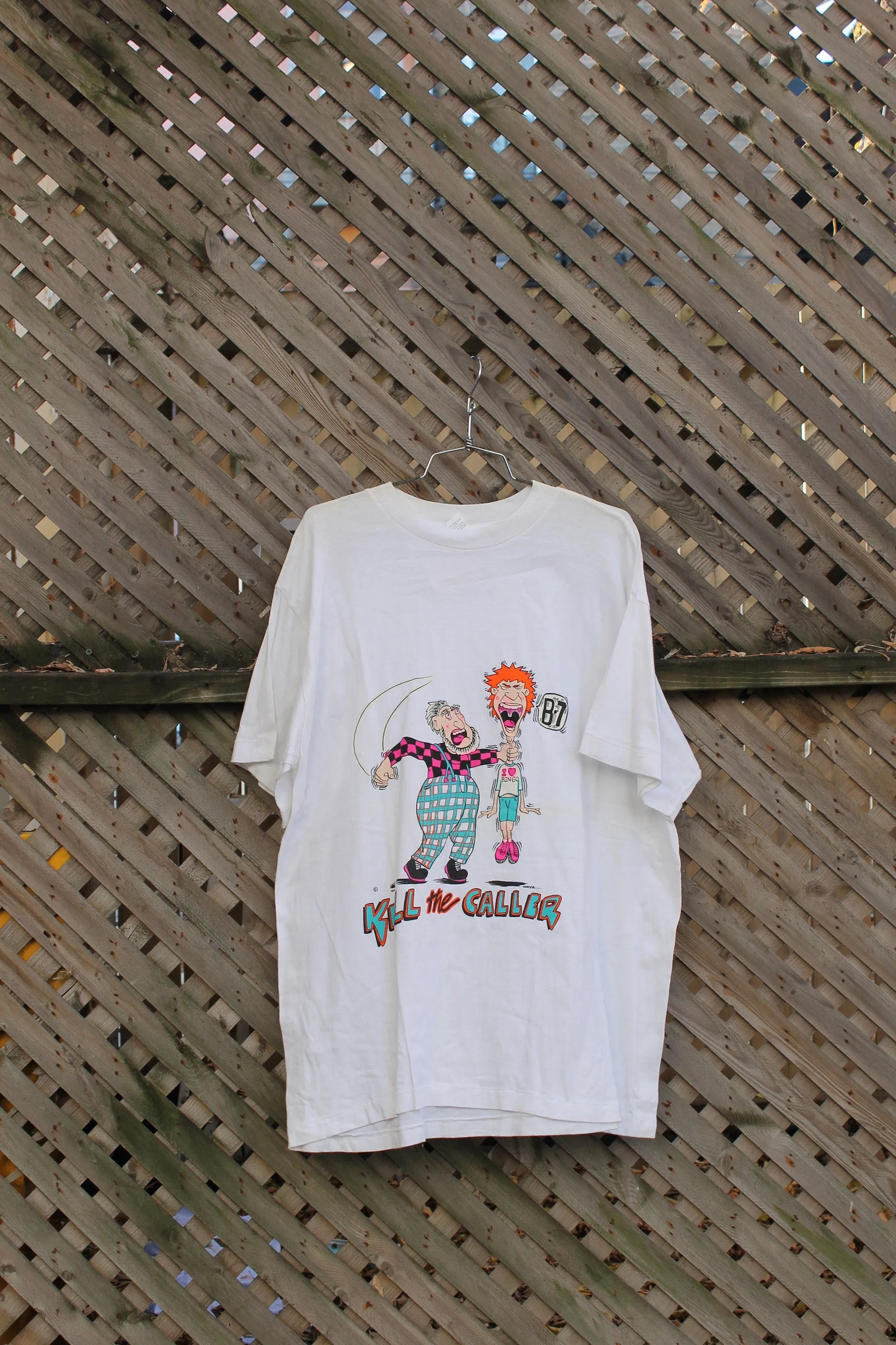 Vintage 1990s Kill The Caller Bingo Graphic T Shirt