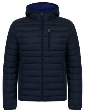 Vizzini Quilted Puffer Jacket with Hood in Sky Captain Navy - Tokyo Laundry
