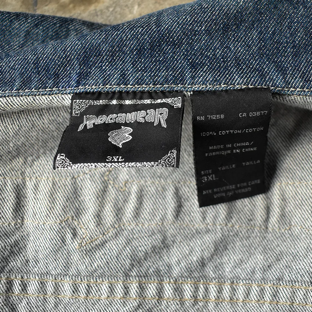 Y2K ROCAWEAR デニムジャケット 3XL size！ 240123